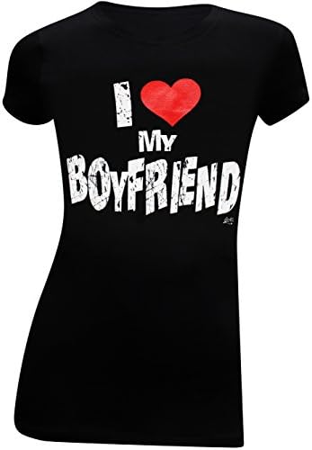 I Love My Boyfriend Womens Slim Juniors Fitted T-Shirt