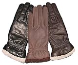 Apparel : Women's Berber Lined Leather Gloves By Grandoe Gloves
