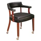 Traditional Conference Chair Finish: Windsor Cherry, Fabric: Prism - Ocean