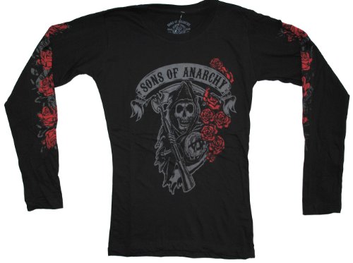 Sons Of Anarchy Reaper Roses Samcro Junior Long Sleeve Shirt
