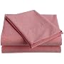 Pinzon Kids Chambray Queen Sheet Set, Red