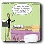 Rich Diesslins Religion Heaven Hell Cartoons - Broom Funerals - Mouse Pads