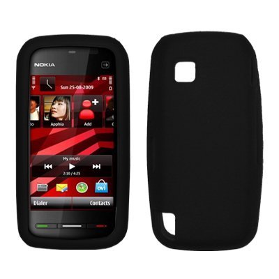 Premium Black Silicone Gel Skin Cover Case for Nokia Nuron 5230 [Accessory Export Brand Packaging]
