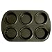 Silicone Solutions Standard 6 Cup Muffin Pan, Black