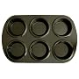 Silicone Solutions Standard 6 Cup Muffin Pan, Black