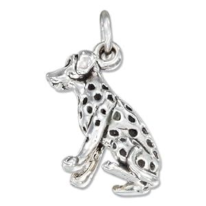 STERLING SILVER THREE DIMENSIONAL DALMATIAN DOG CHARM