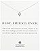 Dogeared Reminders Best Friend Ever Pyramid Heart Pendant Necklace, 18
