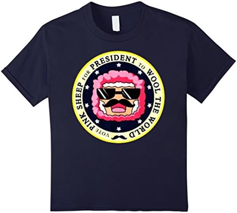 Kids Presidential Pink Sheep tshirts Gift 12 Navy