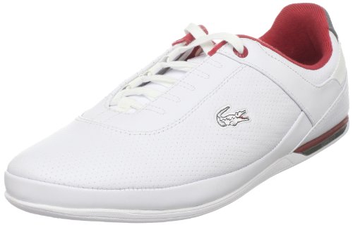 LACOSTE Brillen Men's Casual Shoes, White/Dark Red