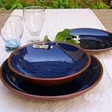 Terracotta Blue Dinner Set