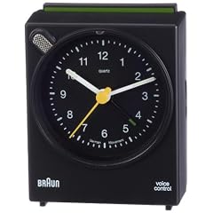 Braun 66006 Quarzgesteuerte Batterie-Weckuhr Voice Controlled