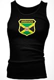 Jamaican Crest International Retro Soccer Juniors Tank Top, Jamaica National Pride Juniors Boy Beater