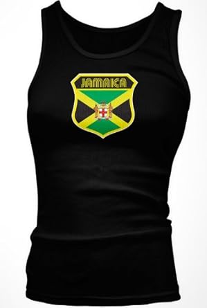 Jamaican Crest International Retro Soccer Juniors Tank Top, Jamaica National Pride Juniors Boy Beater