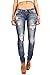 Machine Women's Juniors Low Rise Distressed Skinny Jeans