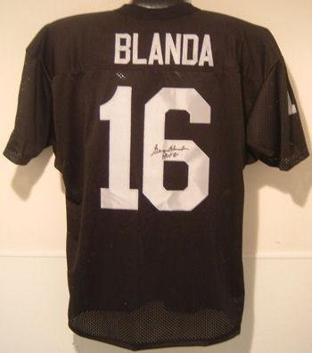George Blanda Autographed Oakland Raiders Jersey w/HOF - Autographed NFL Jerseys