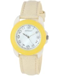 Sprout Unisex ST/1054MPYL Easy-to-Read Mother-Of-Pearl Dial Yellow Organic Cotton Strap Watch