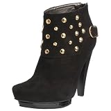 Carvela Women's Study Pointed Platform Bootie,Black,38 EU/8 B(M)US