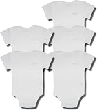 Calvin Klein 5-Pack of Baby Onesie's in white w/Baby Blue Logo - ON SALE