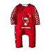 Big Elephant Baby Boys' 1 Piece Snap-Up Elk Christmas Romper Pajama H19