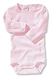 Sanetta  320722 - Body langarm, geringelt, Organic Cotton rosewater rosa