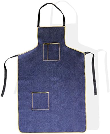 Extra Long Heavy-Duty 14 oz Denim Shop Apron with Two Pockets