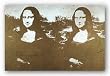 Two Golden Mona Lisas - Small by Andy Warhol 24"x36.5" Art Print Poster