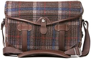 Barber Shop Pageboy Messenger Camera Bag, Small, In Grained Brown Leather with Padded Insert