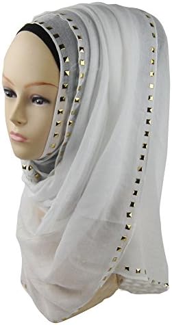 Ashlen Shawl Wraps Rivet Decor Islamic Hijabs Headscarf Wedding Dressy Scarves