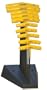 Bondhus 13190 Set of 10 Balldriver and Hex T-handles with Stand, sizes 3/32-3/8-Inch