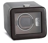 Wolf Designs 4525-517 Brown Single Watch Rotator with Cover