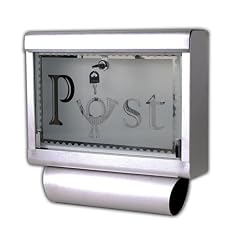 Edelstahl Briefkasten mit Zeitungsr�hre