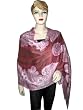 Shawls and Scarves-Maroon Paisley Indian Pashmina Shawl Free Shipp