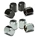 uxcell® Black Alloy Tire Tyre Valve Covers Caps 20 Pcs