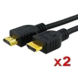 2x New Premium 6FT 1.3 Gold High Speed HDMI Cable For 1080p HDTV