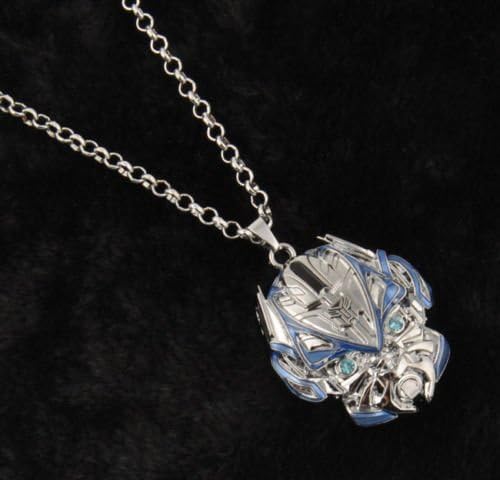 New Zinc Alloy Silver Transformers Bumblebee Pendant Long Chain Necklace Jewelry