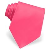 Hot Pink Tie by Elite Solid - Pink Silk