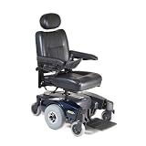 Pronto M51 Power Wheelchair with Captain's Base Seat Size: 20 W x 18 D, Color: Red