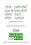 Et ce que tu auras �cris : Edition bilingue fran�ais-anglais 1990