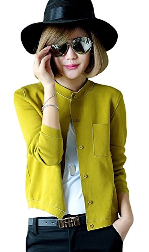 レディース カジュアル 秋冬物 ショートジャケット ノーカラージャケット コットン 柔らか 伸縮性あり スーツ 上着 大人カジュアル 長袖 アウター ブルゾン ブレザー スリム フェミニン 着こなし コーディネート ベーシック 定番 おすすめ おしゃれ シンプル OL 通勤 レジャー デート トラベル 人気色 選べる4色 オリジナルアクセサリー付属 UJA004