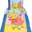 Spongebob Squarepants & Patrick - 3pc Toddler/Crib Comforter-Quilt Bedding Set
