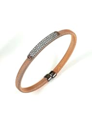 Sterling Silver - Silver Cubic Zirconium Bangle