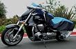 Light weight Motorcycle cover ROYAL BLUE (XXL). Fits up to 108" length Large cruiser, Tourer, Chopper.