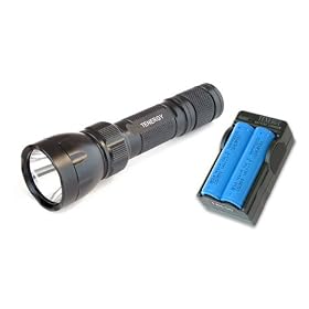 Click here to buy U2 Super Bright Flashligt Cree P4 LED with Two pcs Li-Ion 18650 2200mAh Batteries and Compact... by Tenergy.