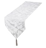 TABLERUNNER DAMASK WHITE