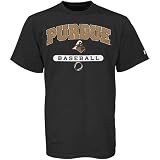 Russell Purdue Boilermakers Black Baseball T-shirt