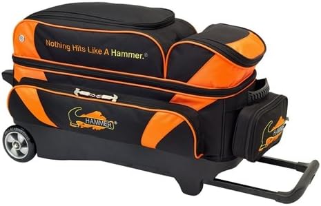 Hammer Premium 3 Ball Roller Bowling Bag- Black/Orange