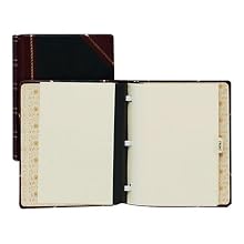 Wilson Jones Minute Book, Binder Only, Letter Size, 500 Page Capacity, Imitation Leather, Red and Black (W397-15)