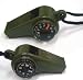 Jboutman Whistle Necklace With Compass/Celcius Celcius Thermometer Army Green Colored