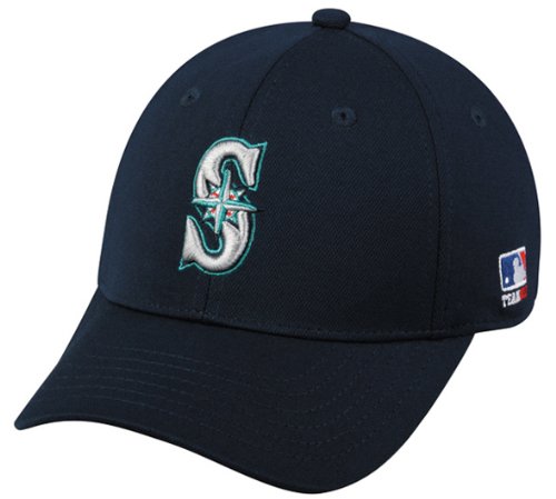 MLB BAMBOO Flex FITTED Lg/XL Seattle MARINERS Home NAVY Hat Cap