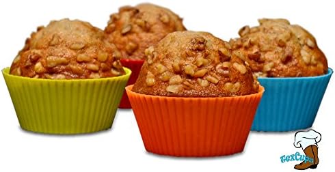 TexCups Texas Size Large JUMBO Silicone Cupcake Liners Muffin Baking Cups Soap Mold Set of 12